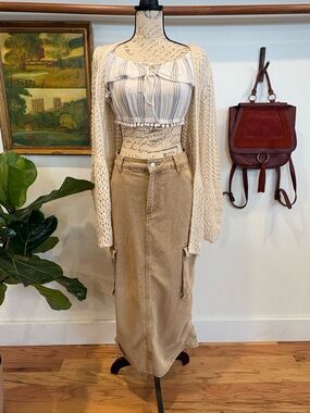 CLEANOUT 🖤 Chunky Knit Cream Cardigan | Cozy Open Front Boho Layer